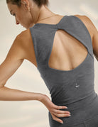Lezat Tank Ronnie Organic Cotton Cutout Tank - Dark Heather Grey