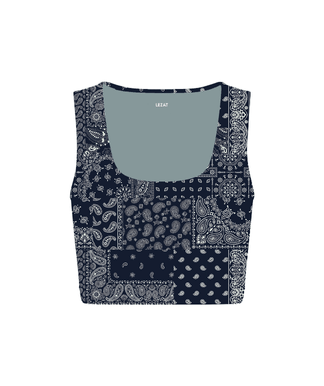 Lezat Top Blue Paisley / XS Sara Organic Cotton Bra Top