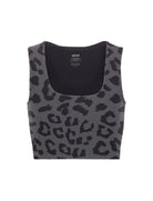 Lezat Top Dark Heather Cheetah / XS Sara Organic Cotton Bra Top
