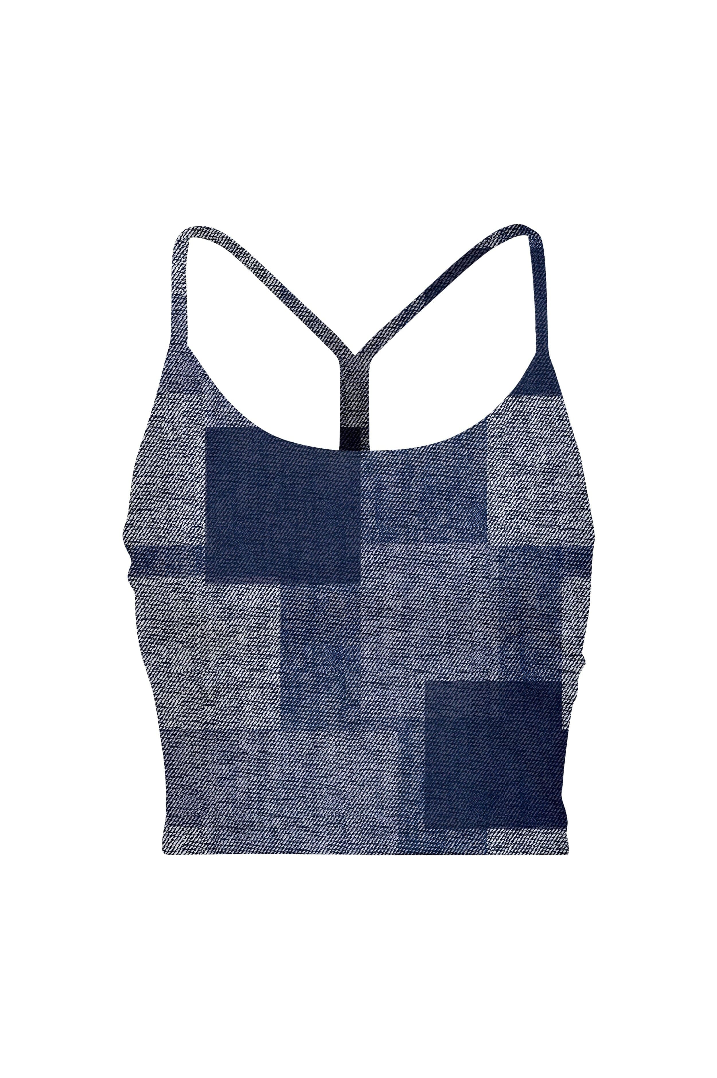 Lezat Top Denim Patchwork / XS Lea Organic Cotton Cropped Tank