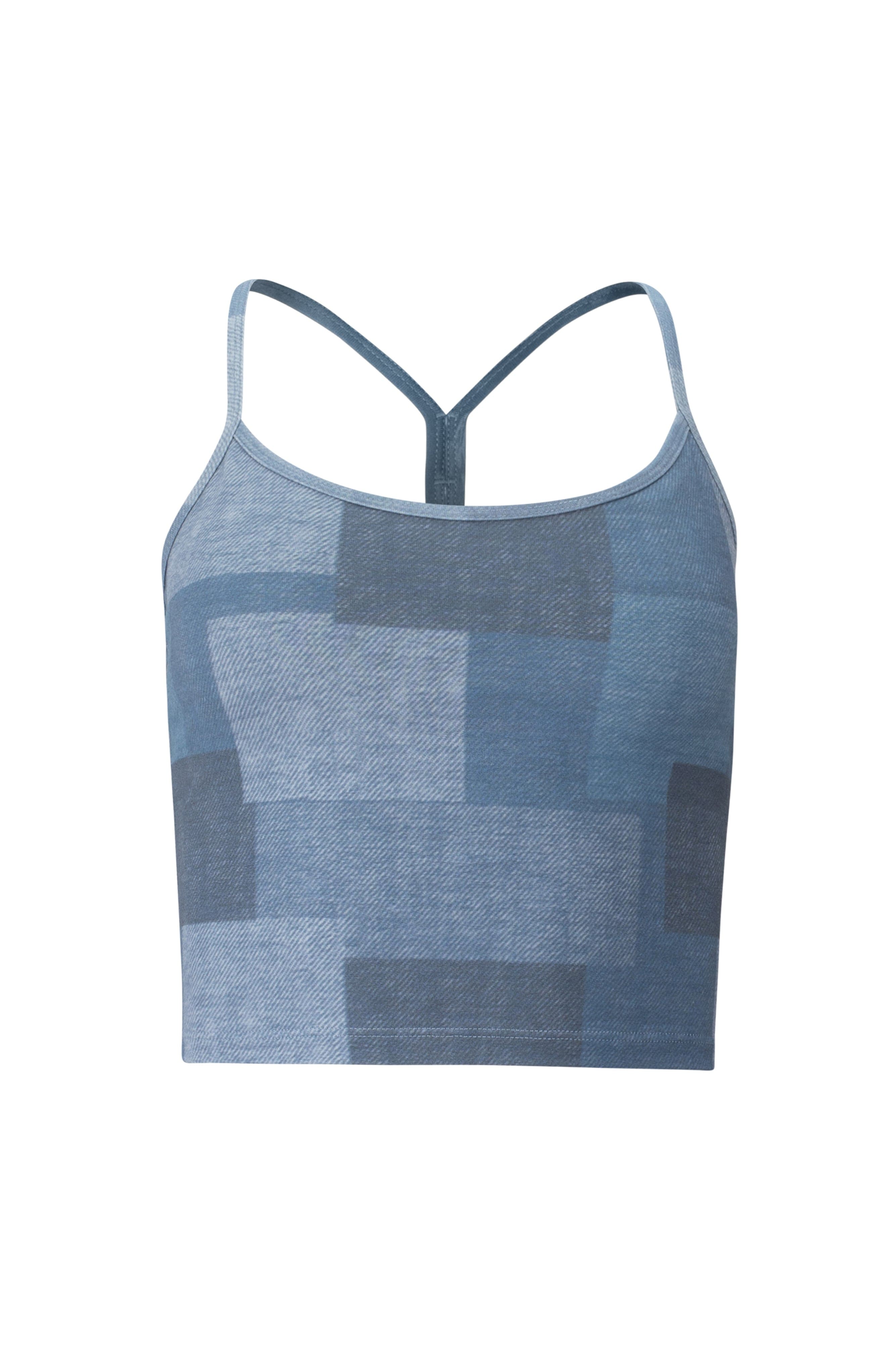 Lezat Top Denim Patchwork / XS Lea Organic Cotton Cropped Tank