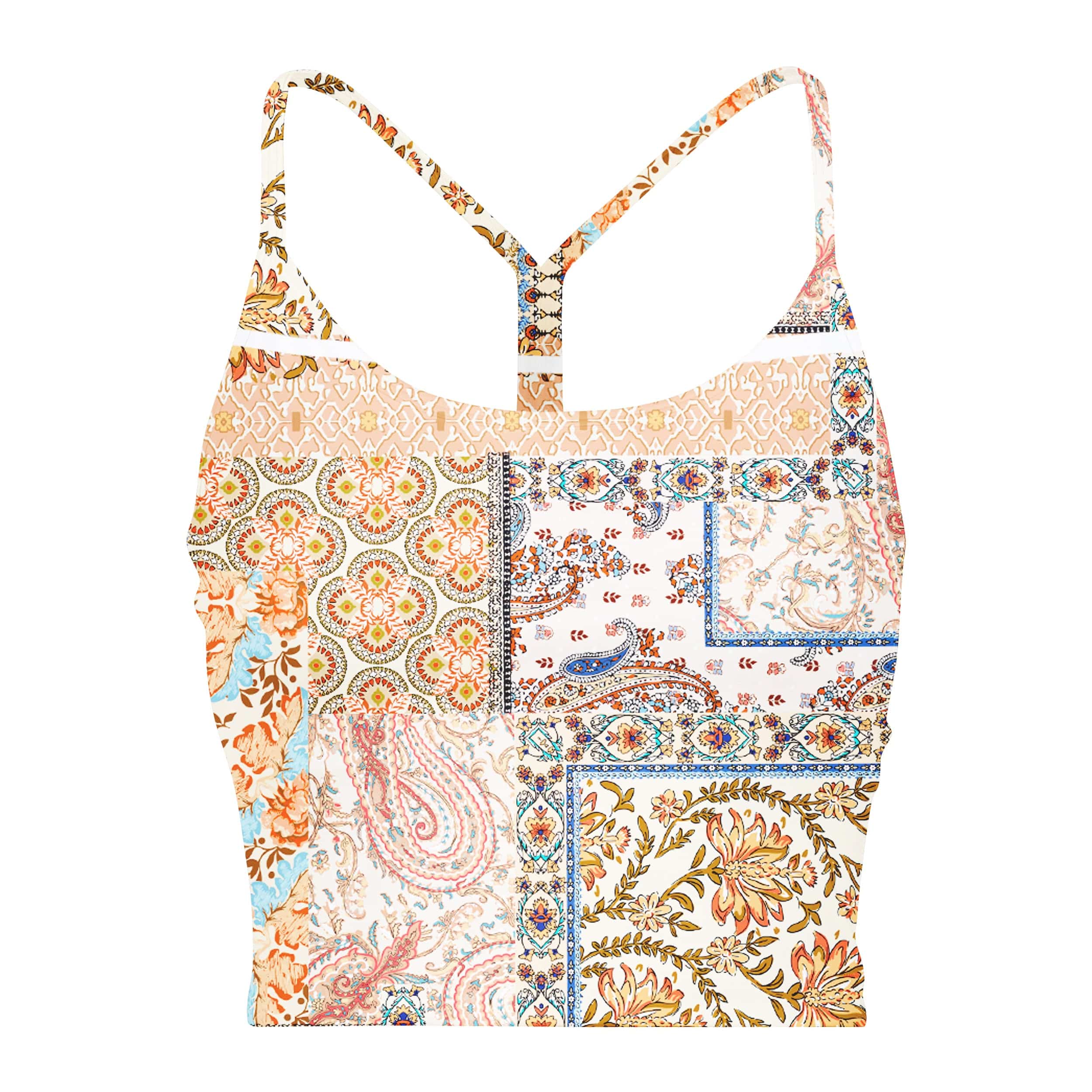 Lezat Top Floral Patchwork / XS Lea Organic Cotton Cropped Tank