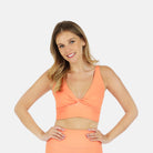 Lezat Bra Ada Organic Cotton Twist Around Sports Bra - Glow
