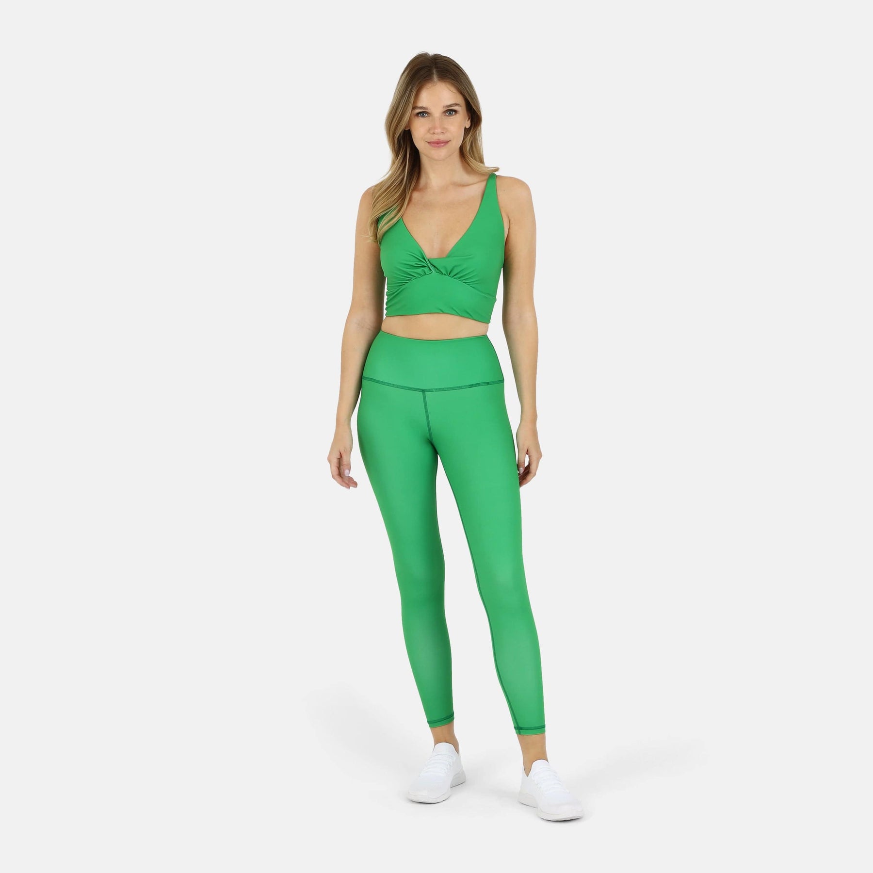 Ada Organic Cotton Twist Around Sports Bra - Kelly Green – Lezat