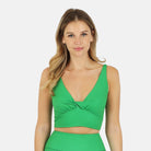 Lezat Bra Ada Organic Cotton Twist Around Sports Bra - Kelly Green