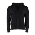 Lezat Dress Khloe Cotton V-Neck Henley - Nero