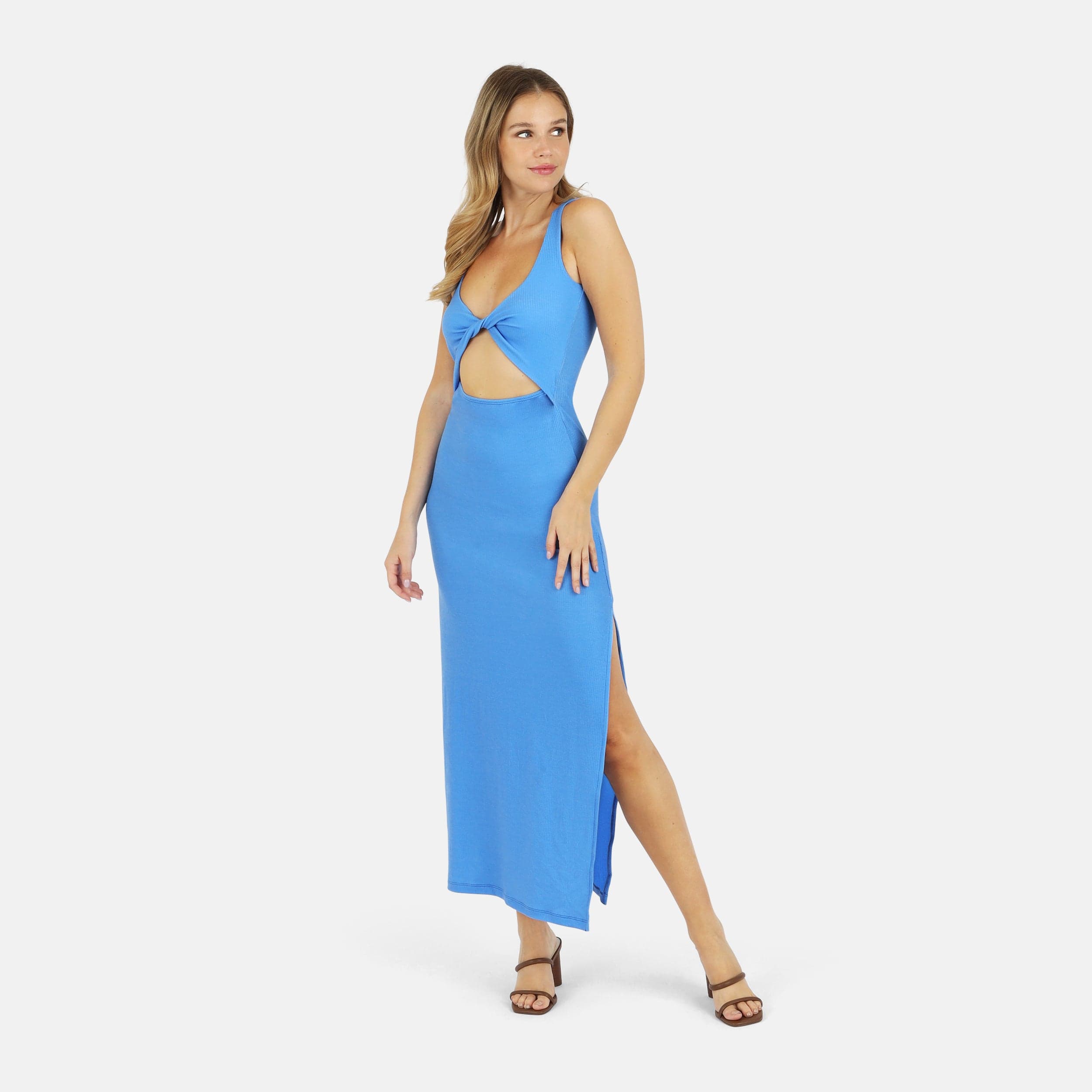 Lezat Dress Krista Twist Dress - Blue Moon
