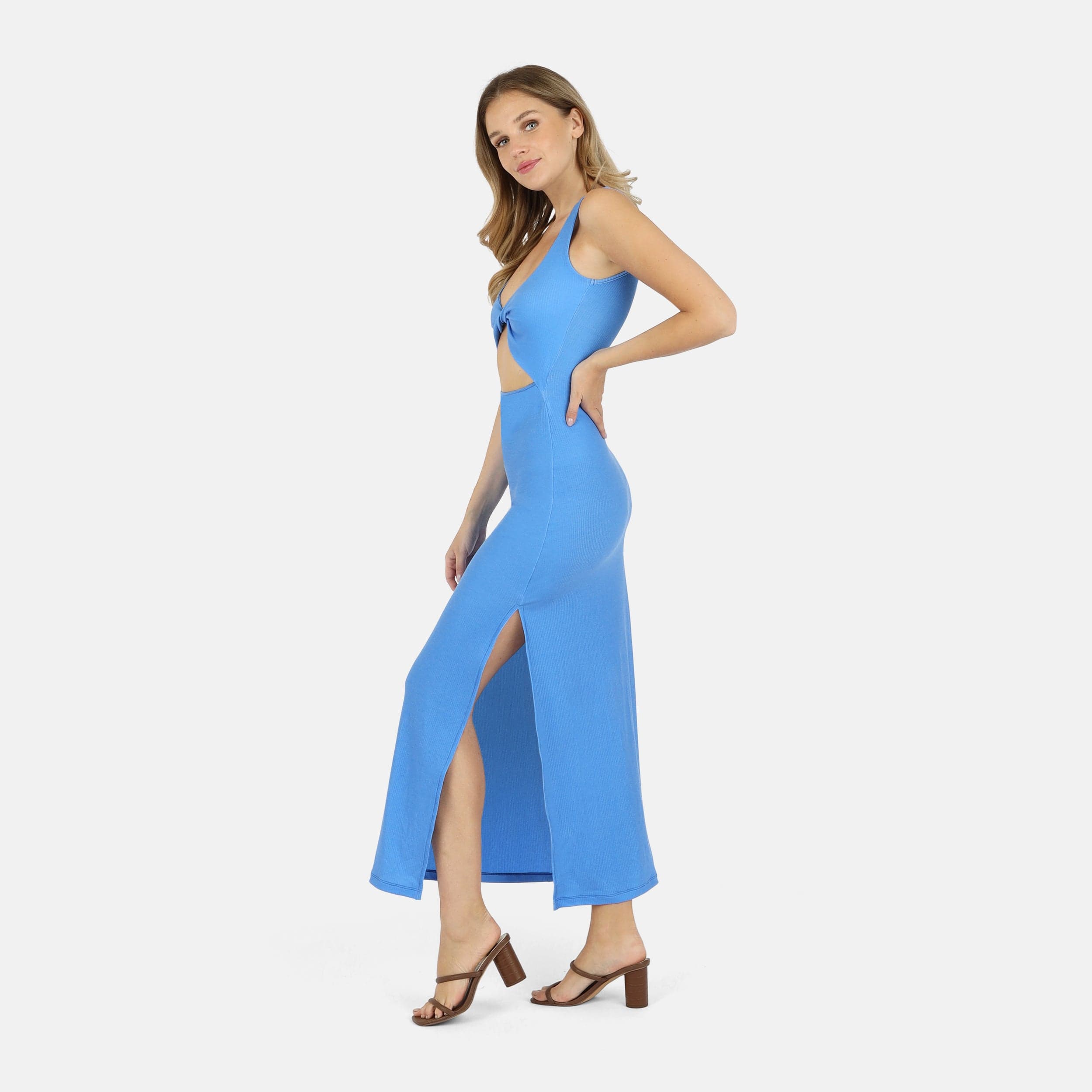 Lezat Dress Krista Twist Dress - Blue Moon