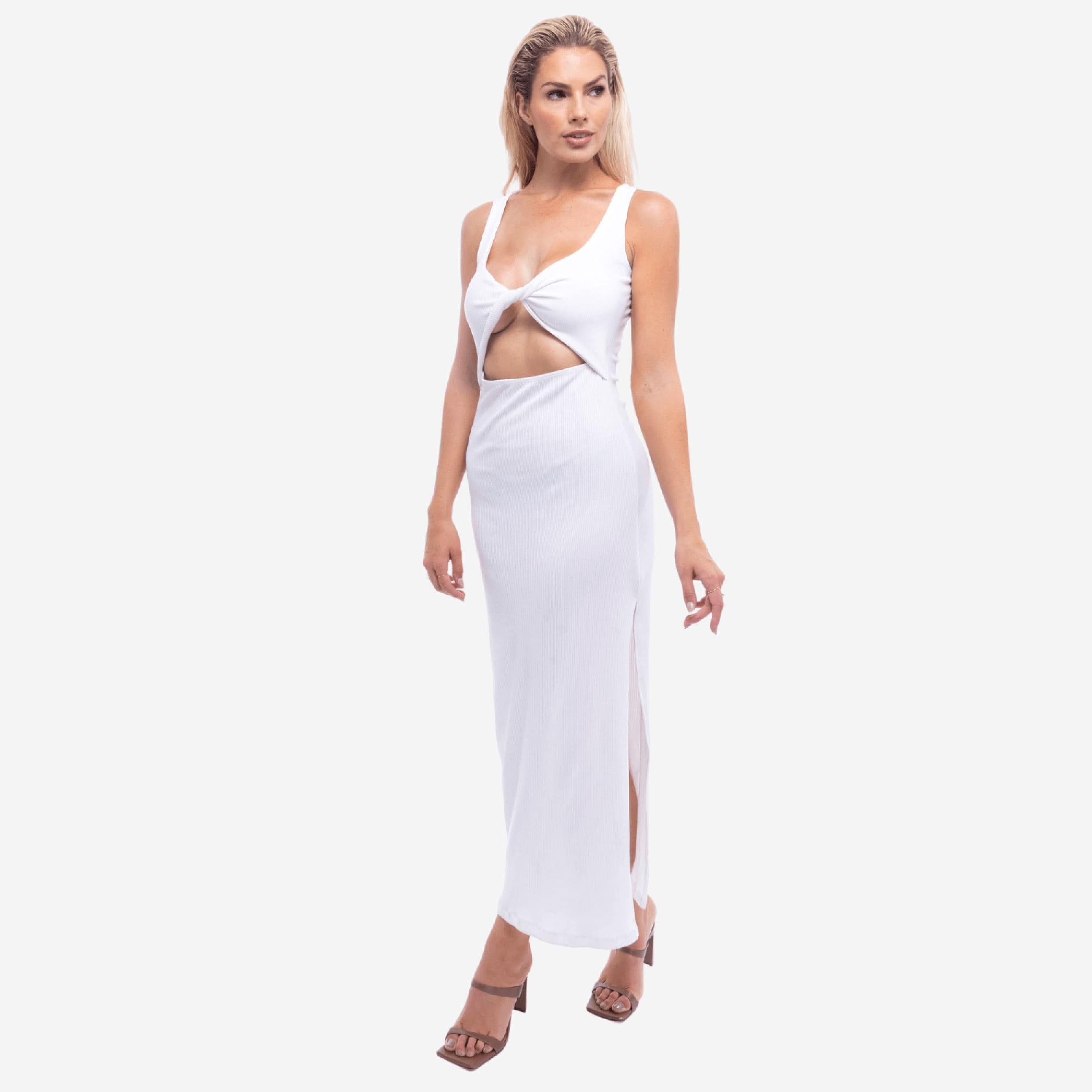 Lezat Dress Krista Twist Dress - Ivory