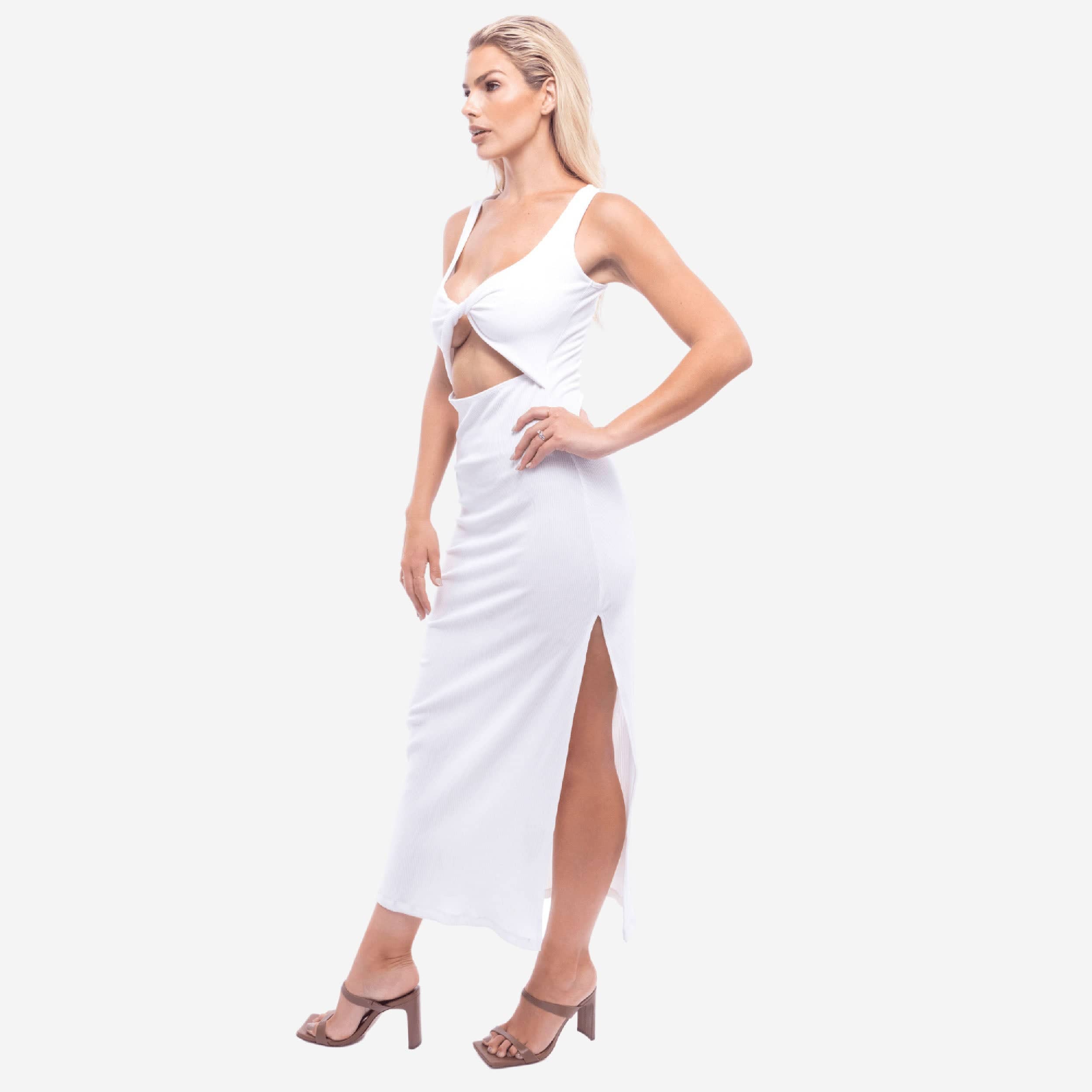 Lezat Dress Krista Twist Dress - Ivory