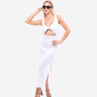Lezat Dress Krista Twist Dress - Ivory
