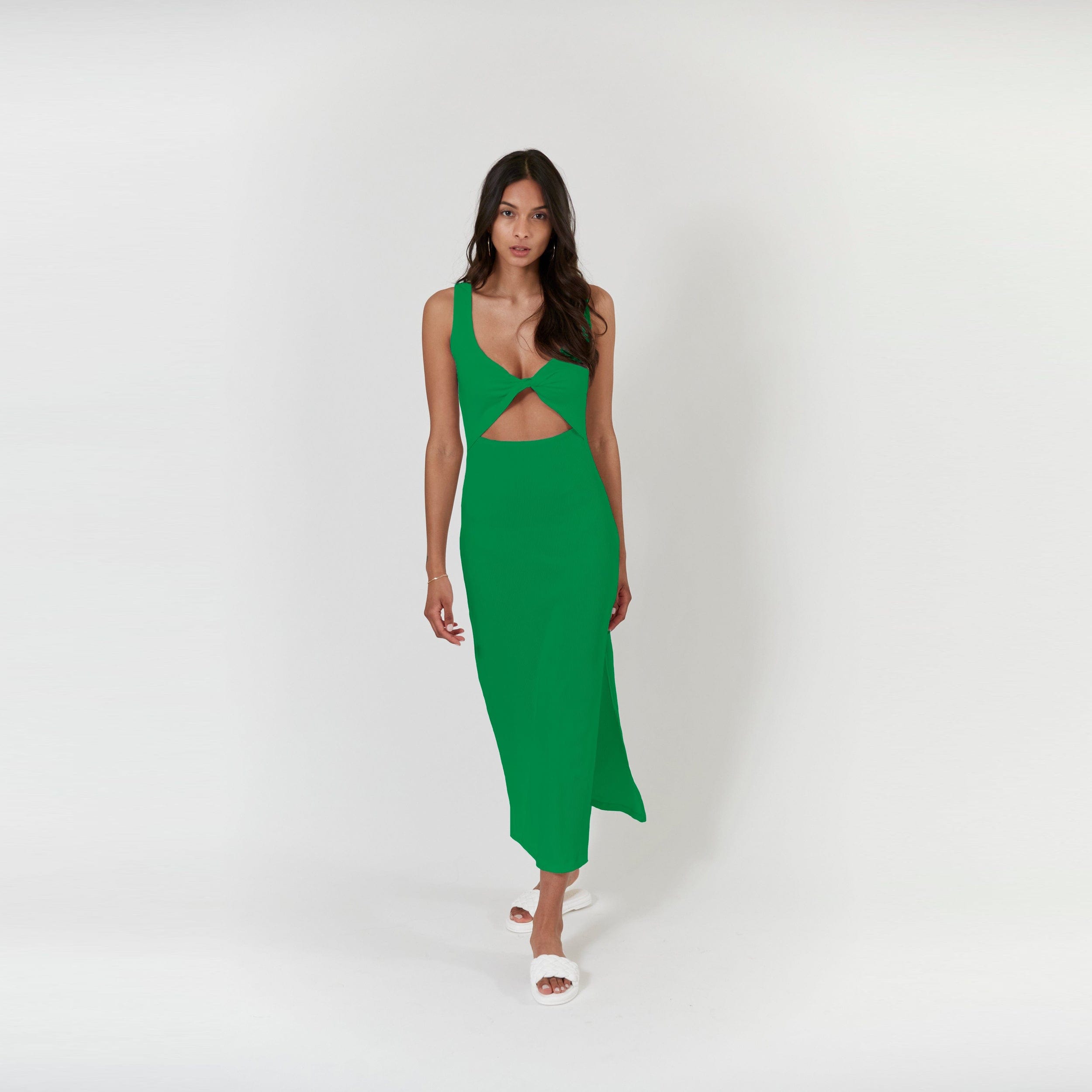 Lezat Dress Krista Twist Dress - Kelly Green