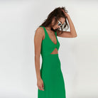Lezat Dress Krista Twist Dress - Kelly Green