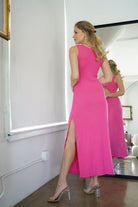 Lezat Dress Krista Twist Dress - Pink Aster