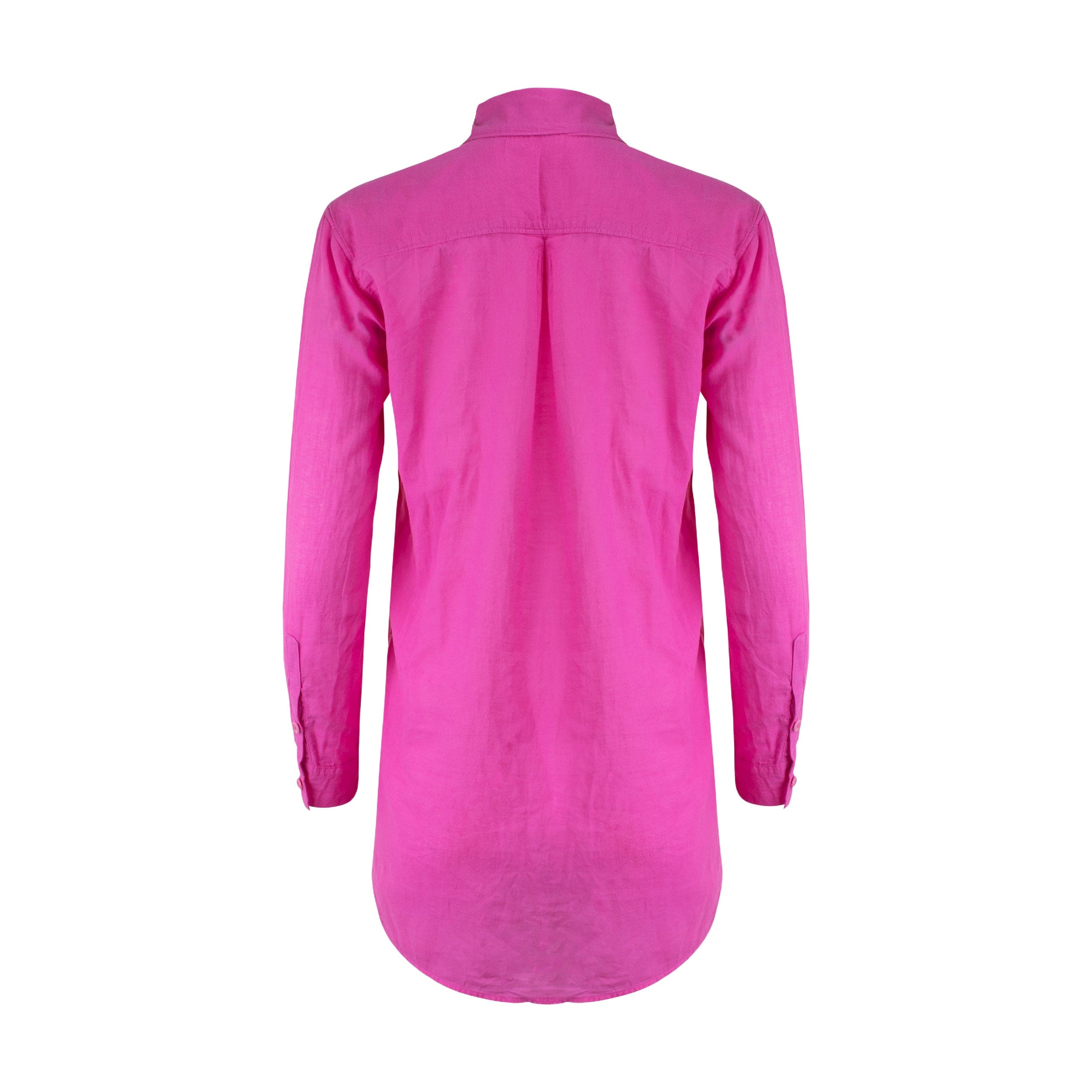 Lezat Dress Naomi Floral Linen Tunic Blouse - Pink Aster