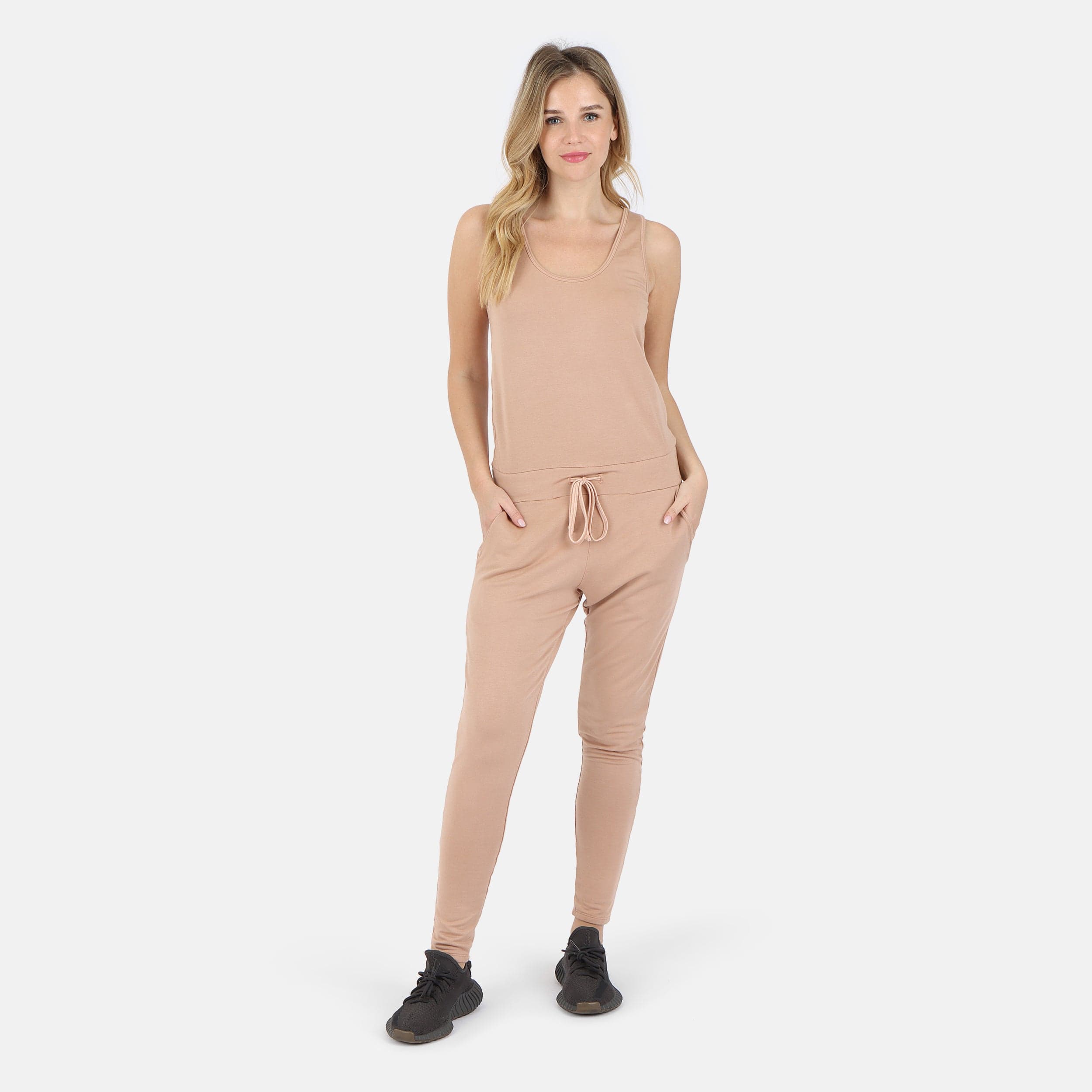 Lezat Jumpsuit Claire Tank Jumpsuit - Camel