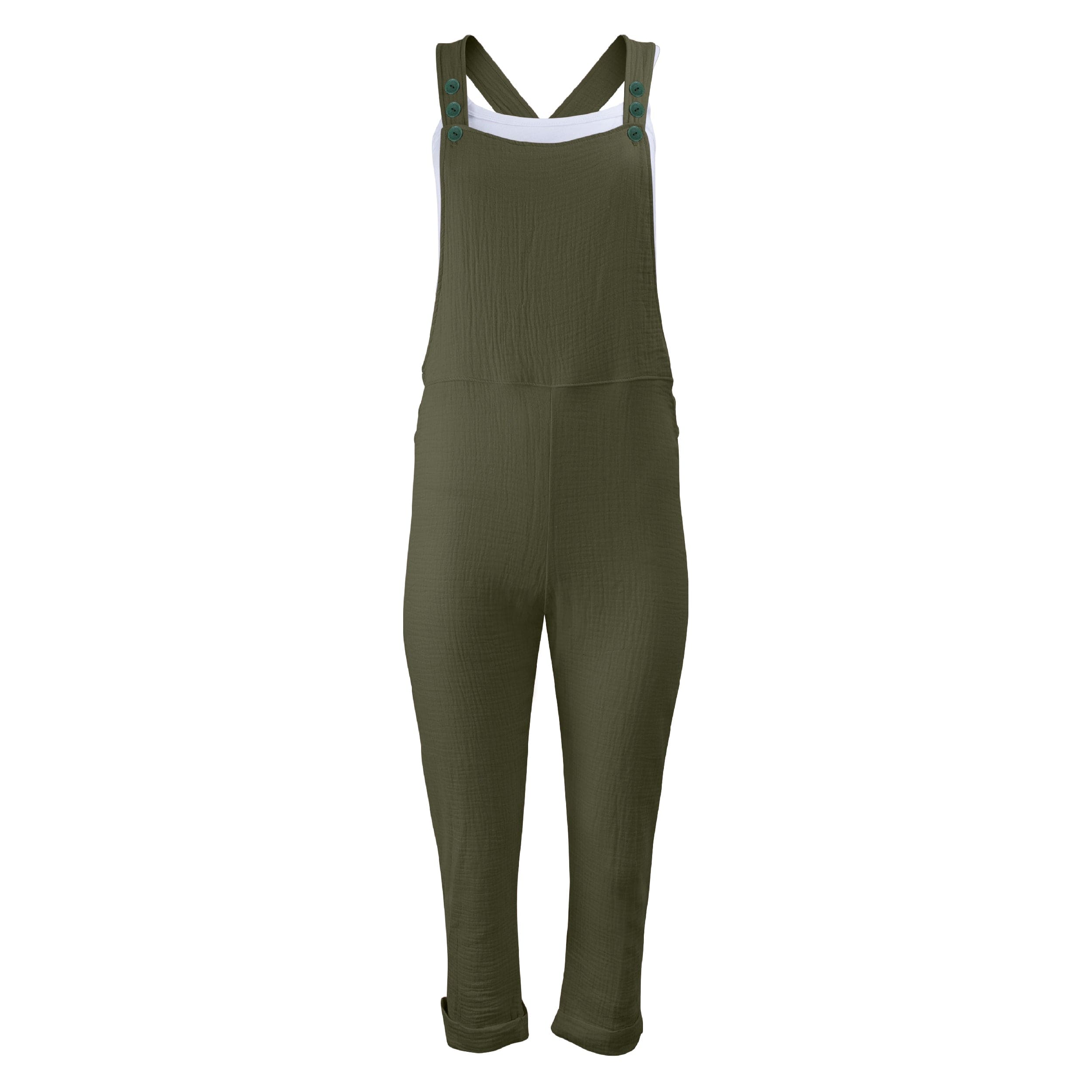 Lezat Jumpsuit Kali Linen Jumpsuit - Olive