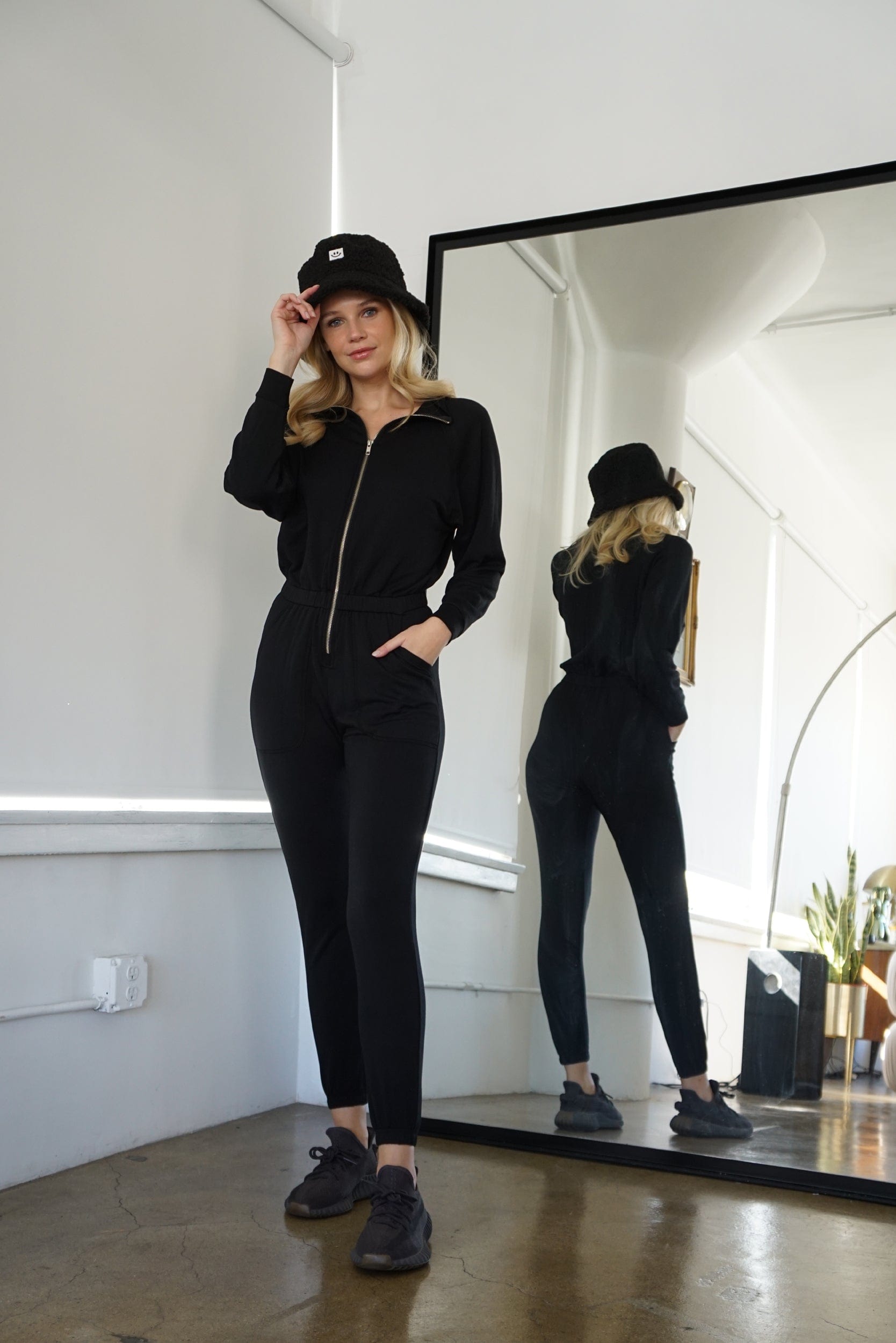 Lezat Jumpsuit Restore Soft Terry Jumpsuit - Black