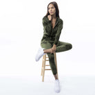 Lezat Jumpsuit Restore Soft Terry Jumpsuit - Hunter Green Tie Dye