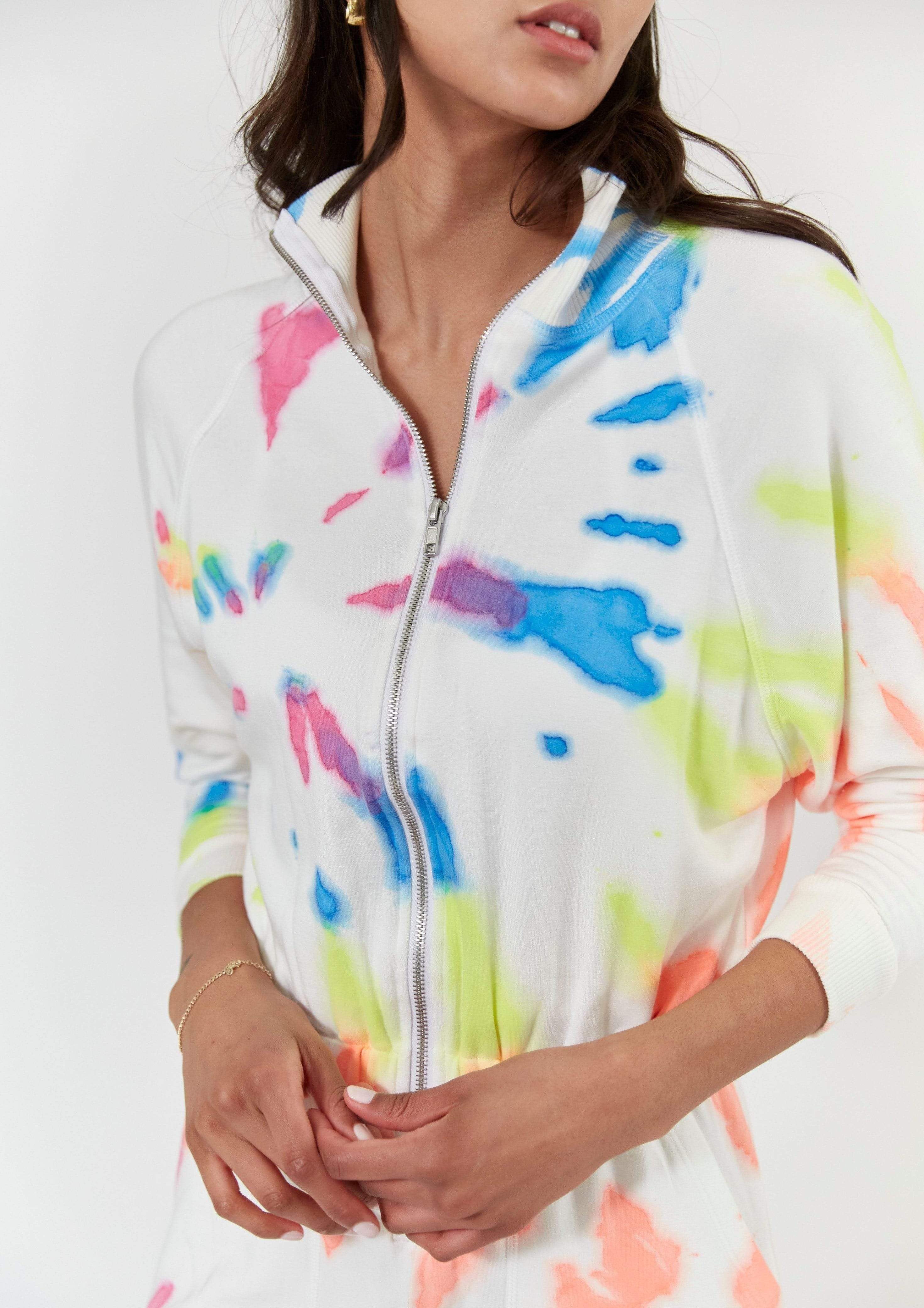 Lezat Jumpsuit Restore Soft Terry Jumpsuit - Neon Tie Dye