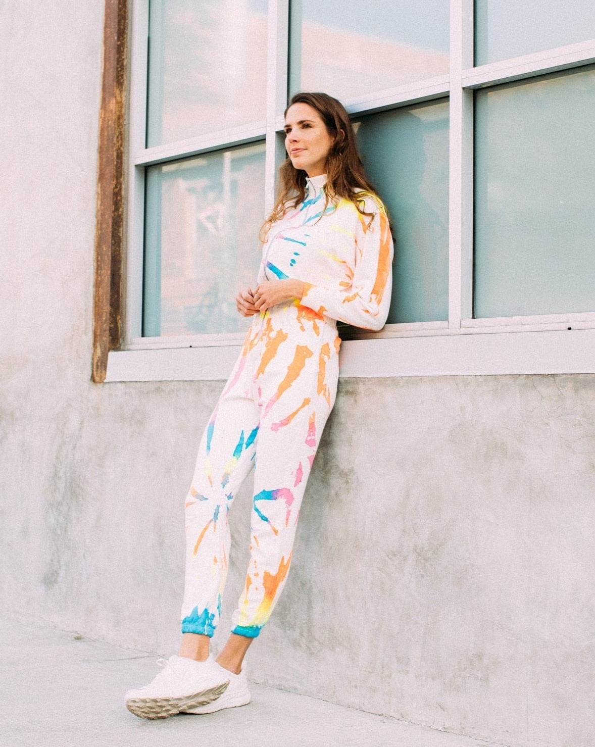 Lezat Jumpsuit Restore Soft Terry Jumpsuit - Neon Tie Dye