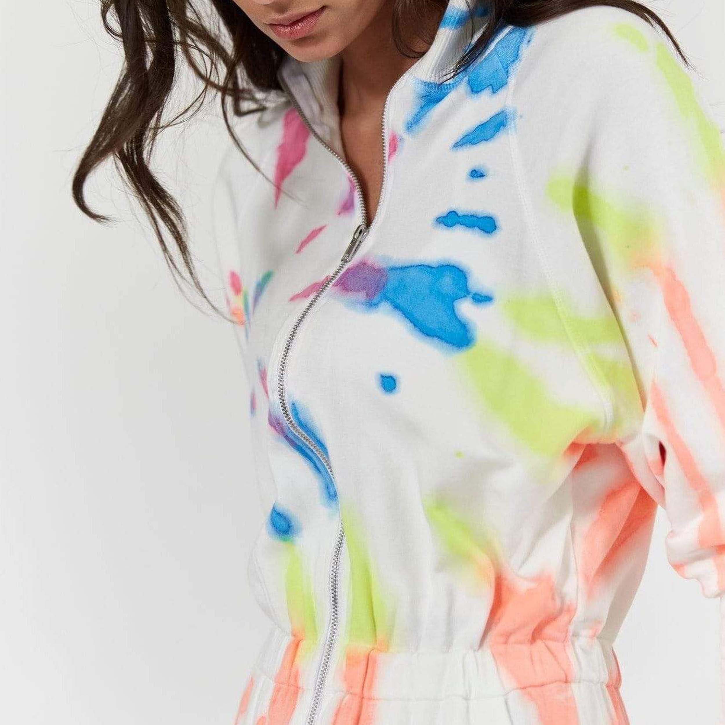 Lezat Jumpsuit Restore Soft Terry Jumpsuit - Neon Tie Dye