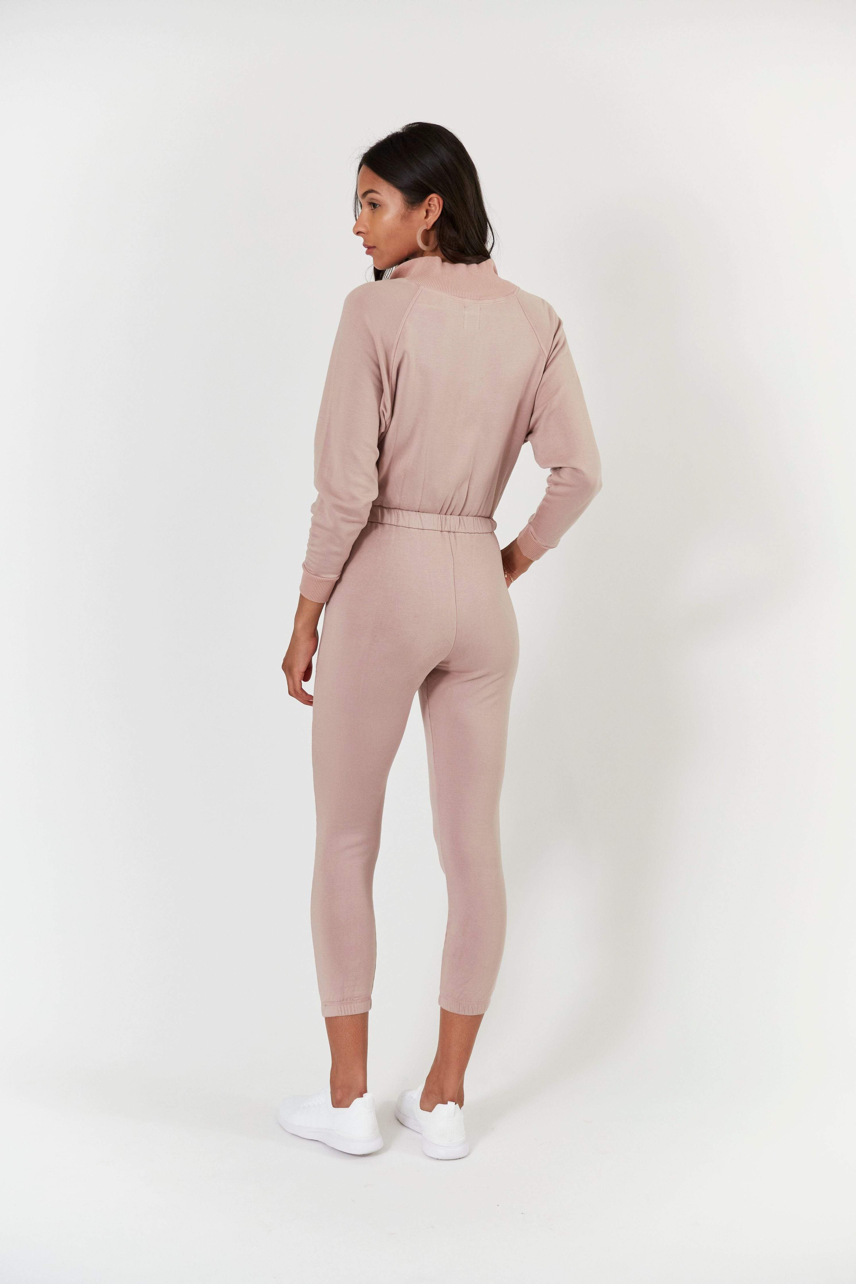Lezat Jumpsuit Restore Soft Terry Jumpsuit - Pink Suede