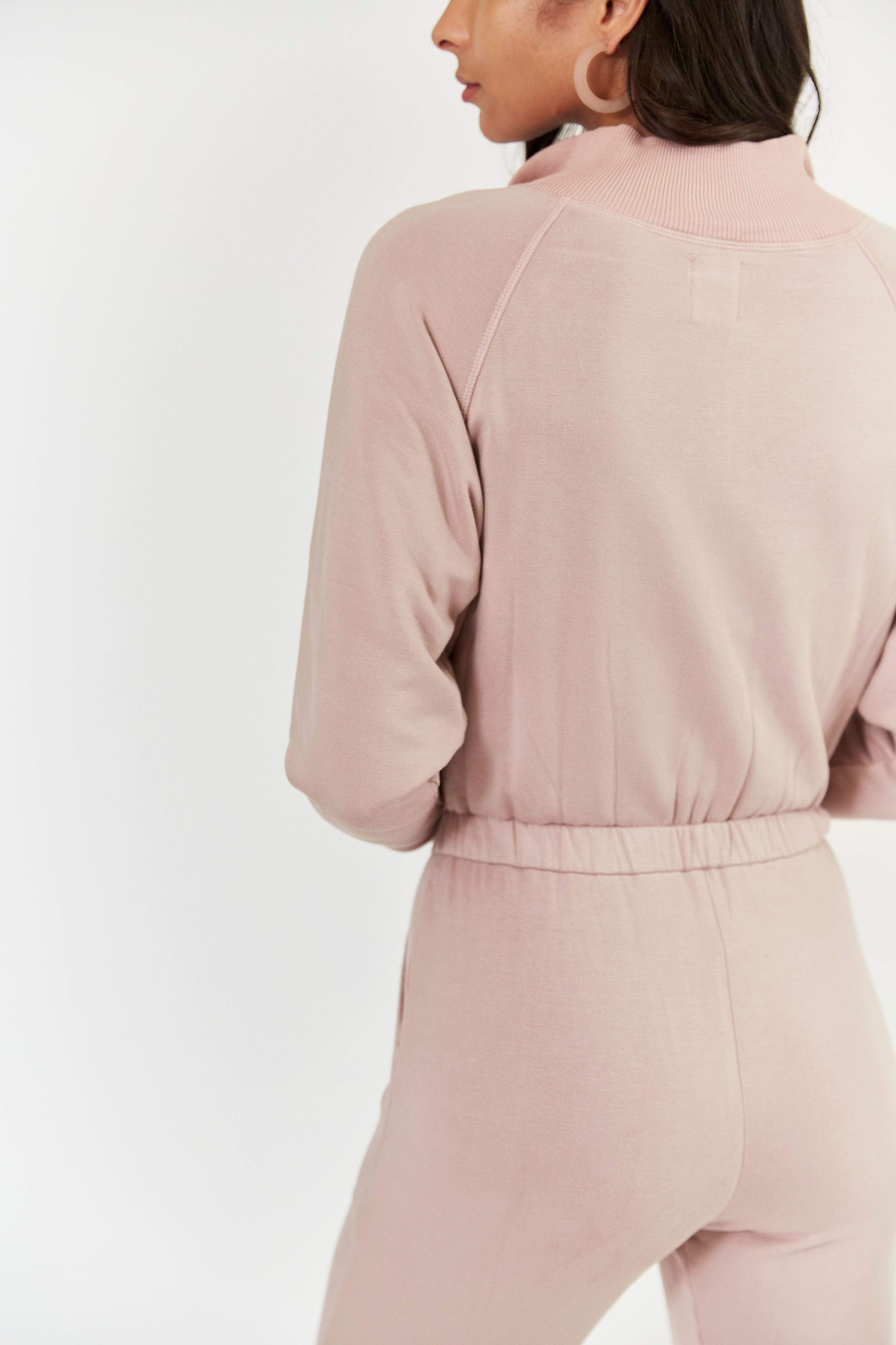 Lezat Jumpsuit Restore Soft Terry Jumpsuit - Pink Suede
