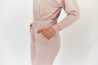 Lezat Jumpsuit Restore Soft Terry Jumpsuit - Pink Suede