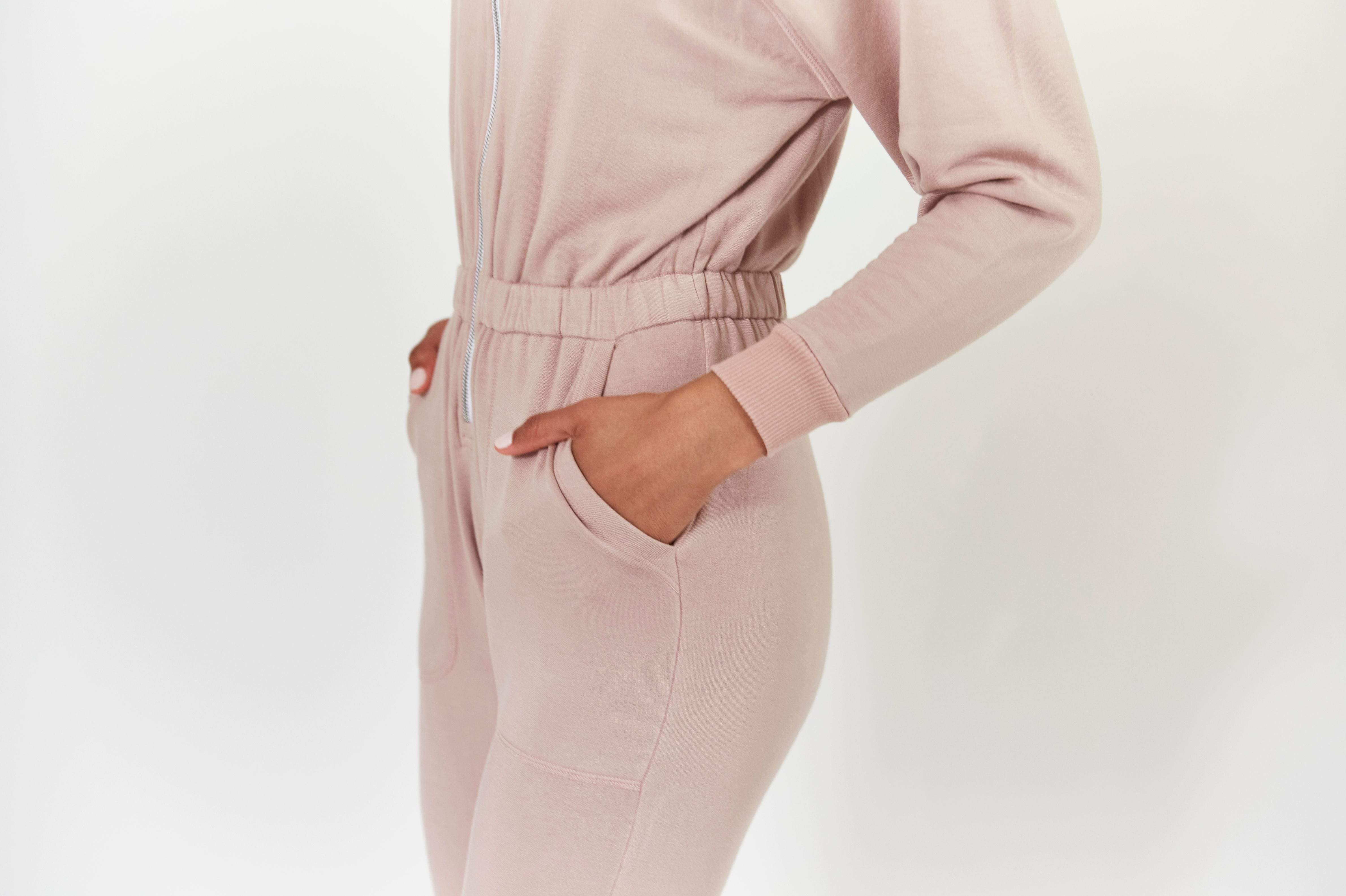 Lezat Jumpsuit Restore Soft Terry Jumpsuit - Pink Suede