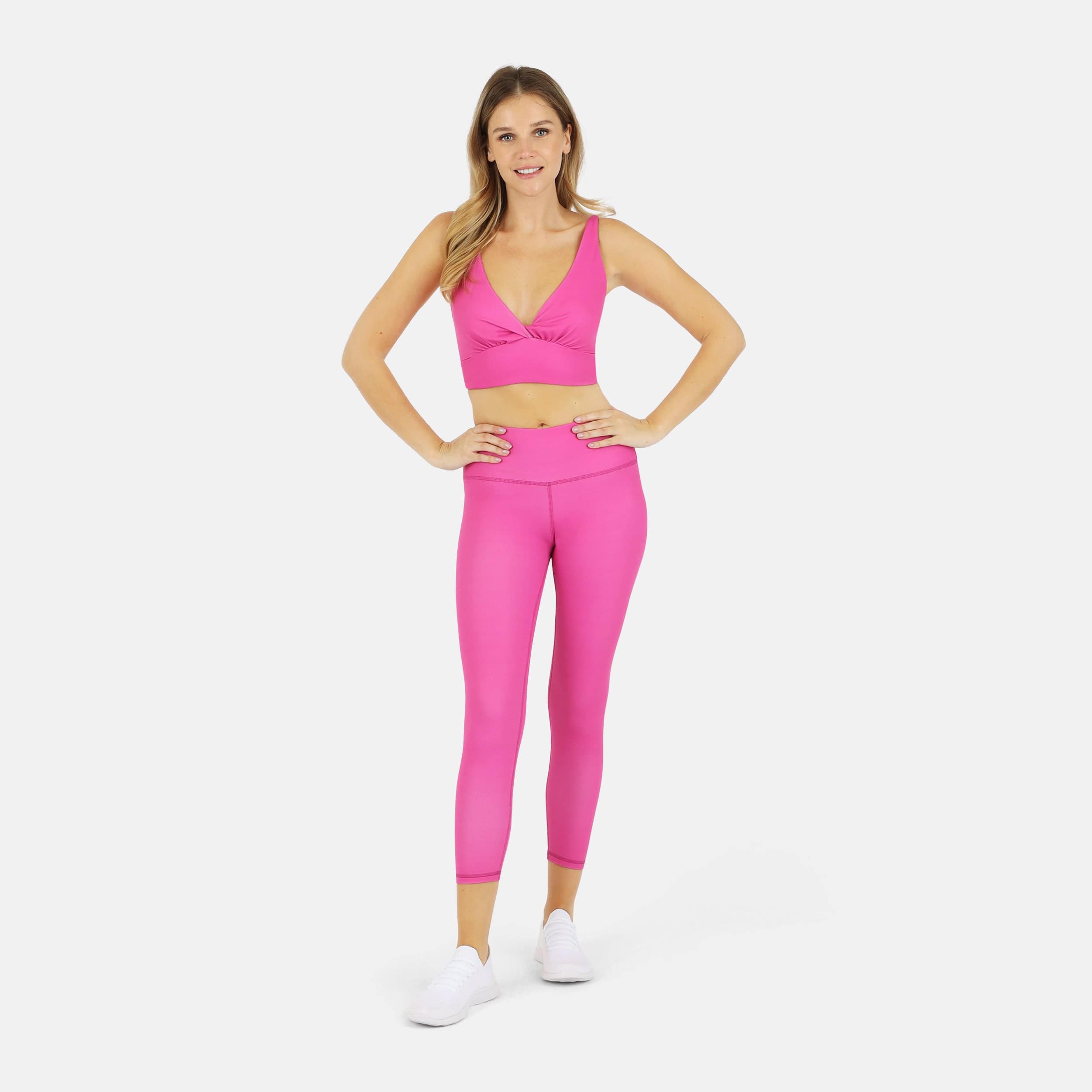Lezat Legging Ada Organic Cotton 7/8 Legging - Pink Aster
