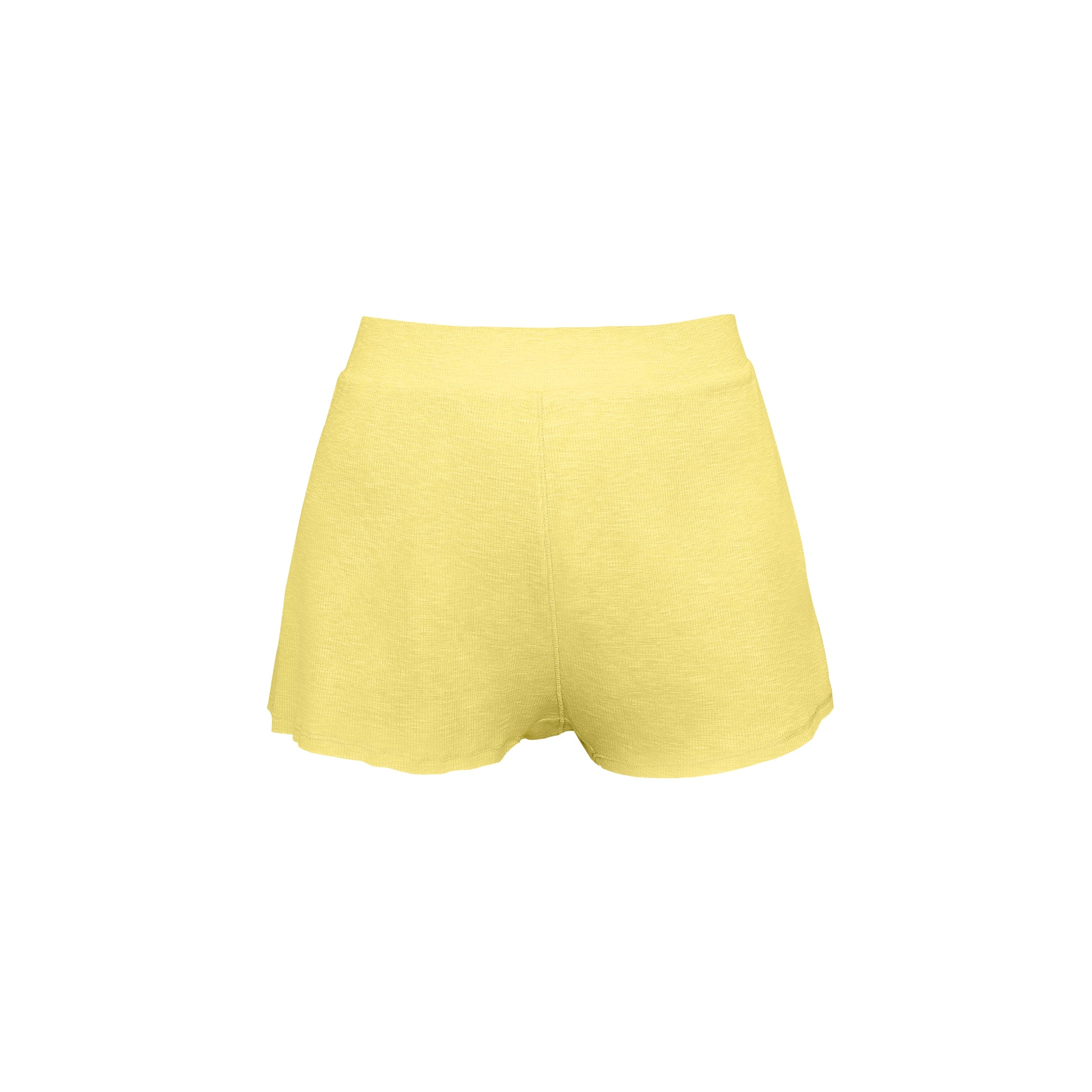 Lezat Loungewear Kora Cotton Tank, Shorts & Robe Sleep Set - Banana