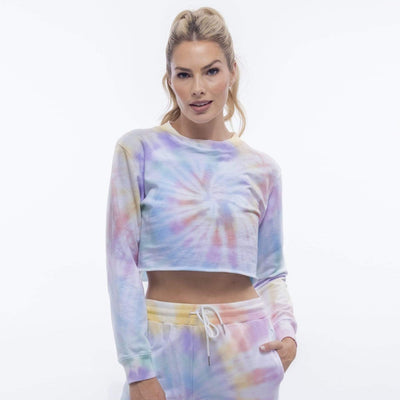 Lezat Pullover Courtney Terry Cropped Pullover - Sunny Days