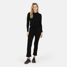 Lezat Pullover Fiona Organic Cotton Waffle Thermal Pant - Black
