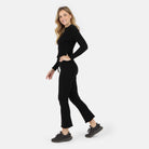Lezat Pullover Fiona Organic Cotton Waffle Thermal Pant - Black