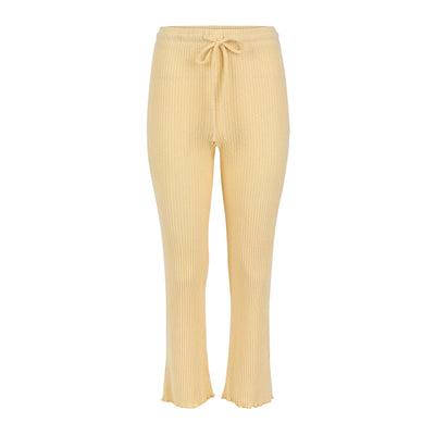 Lezat Pullover Fiona Organic Cotton Waffle Thermal Pant - Canary
