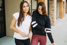 Lezat Pullover Gilda Organic Cotton Varsity Sweatshirt - Black