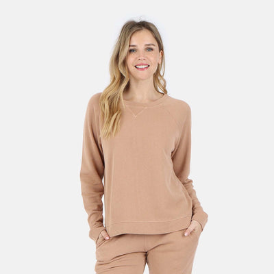 Lezat Sweatpants Melody Everyday Natural Pullover Sweatshirt - Camel