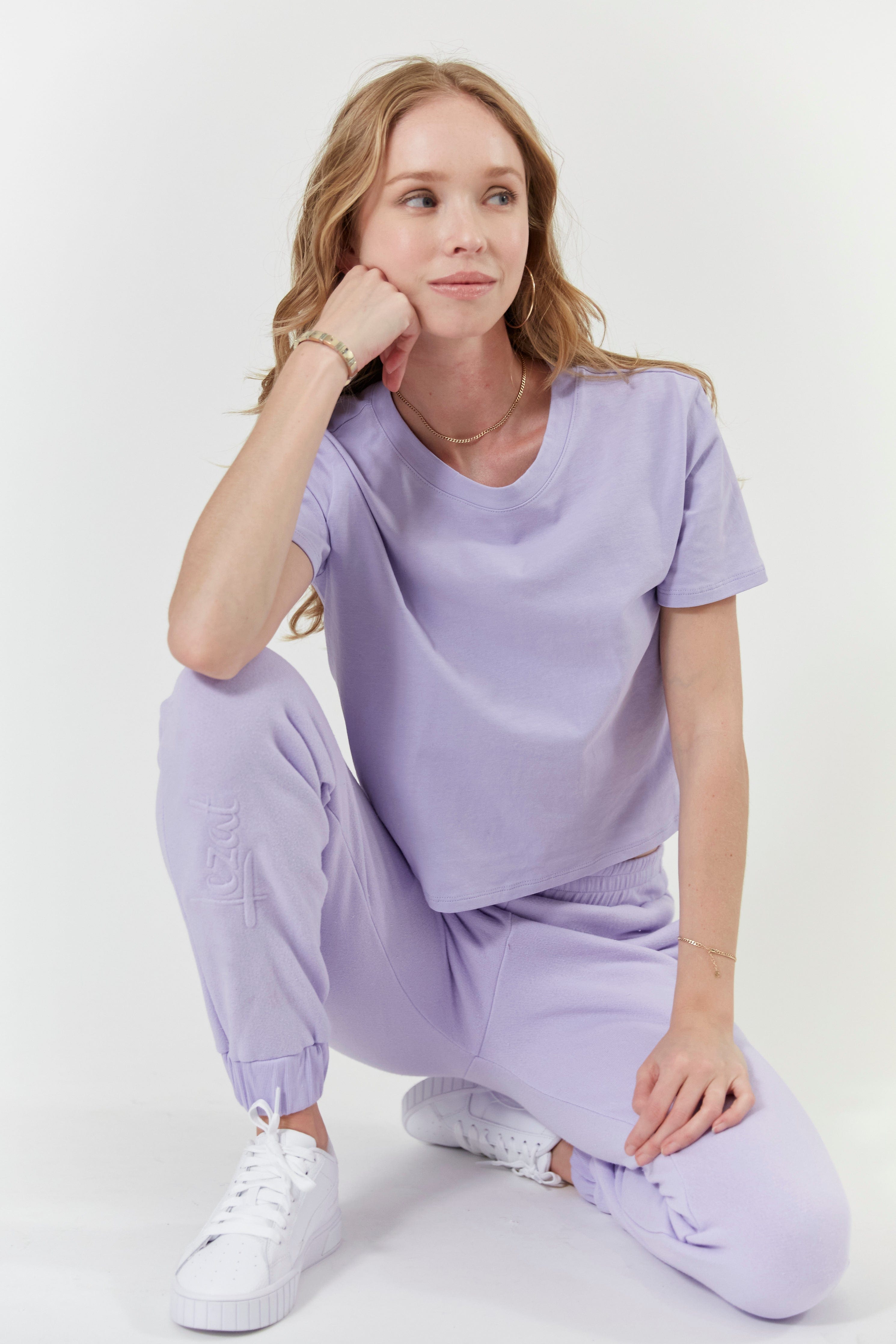 Lezat T-Shirt Melody Everyday Organic Cotton Tee - Lavender