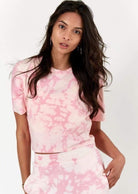 Lezat T-Shirt MELODY SHORT SLEEVE TEE - PINK TIE DYE