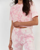 Lezat T-Shirt MELODY SHORT SLEEVE TEE - PINK TIE DYE