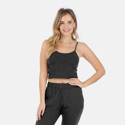Lezat Tank Tegan Cotton Cami Tank - Black