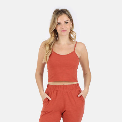 Lezat Tank Tegan Cotton Cami Tank - Brick