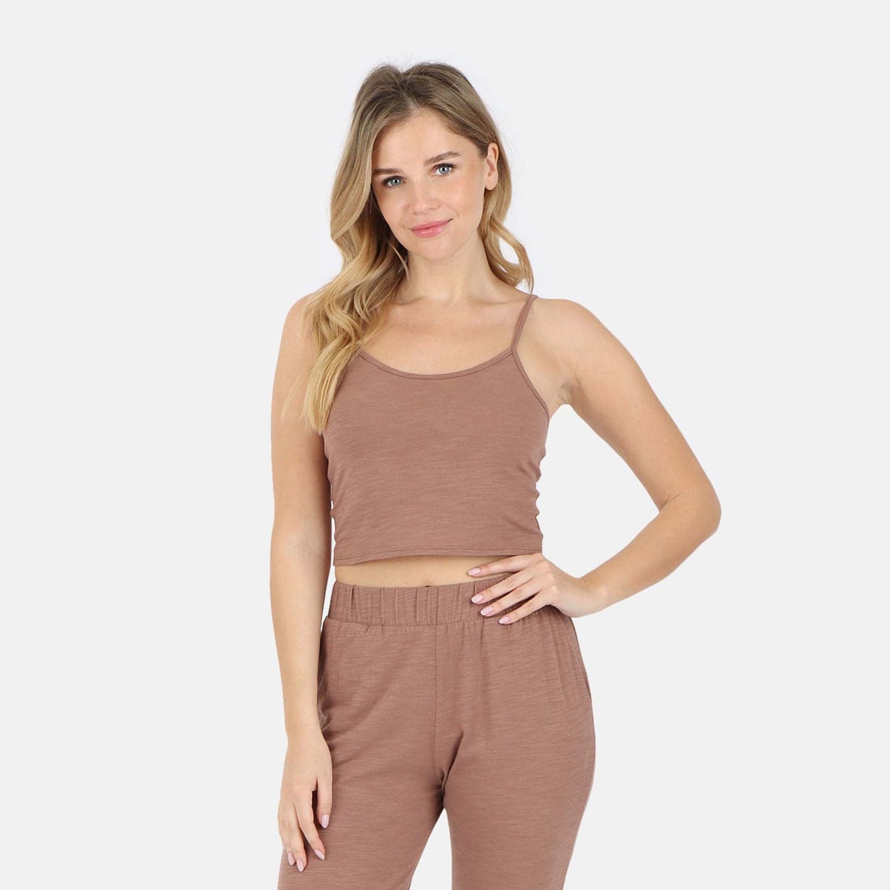 Tegan Cotton Cami Tank - Cocoa – Lezat