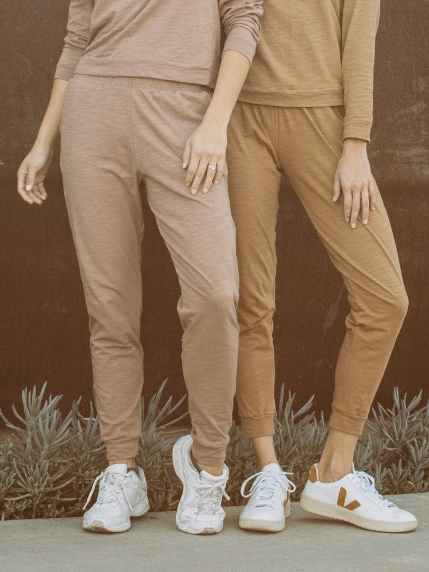 Lezat Tank Tegan Cotton Jogger Pant - Cocoa