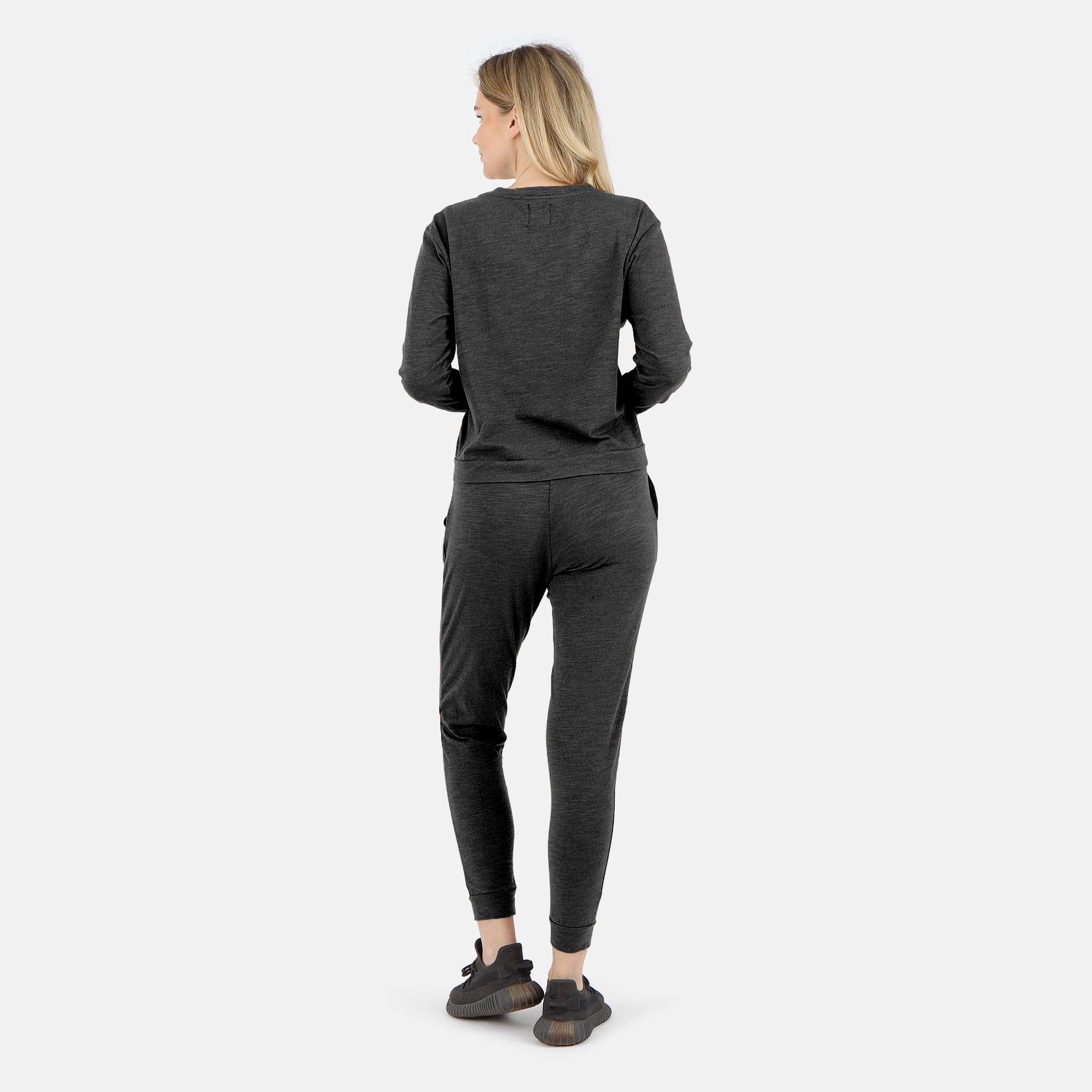 Lezat Tank Tegan Cotton Long Sleeve Pullover - Black