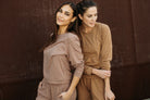 Lezat Tank Tegan Cotton Long Sleeve Pullover - Cocoa