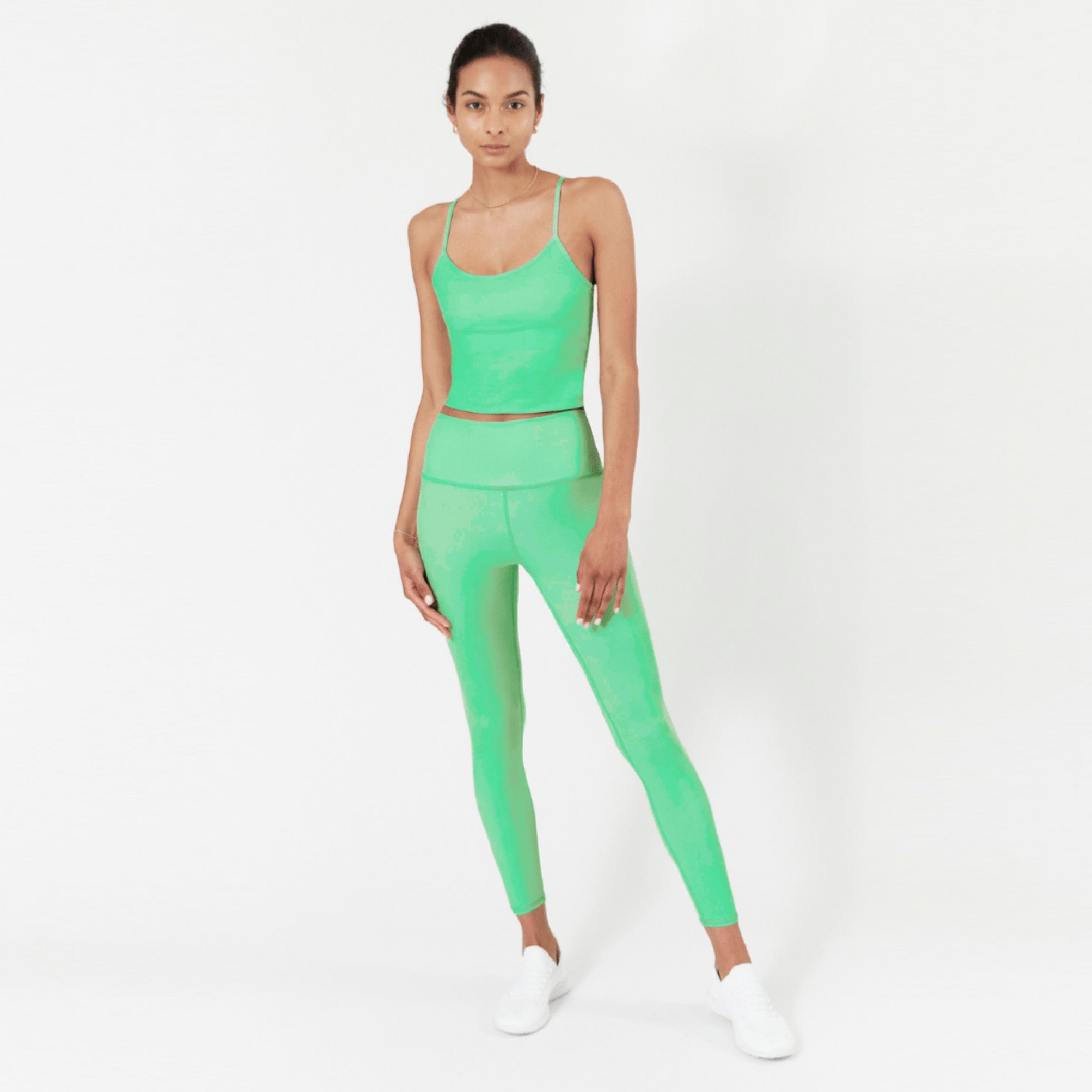Lezat Top Lea Cropped Tank - Grass